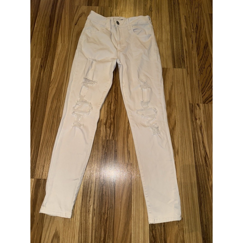 American Eagle Women's 10 Jeans Beige Hi-Rise Jegging‎ Ne(x)t Level Stretch X